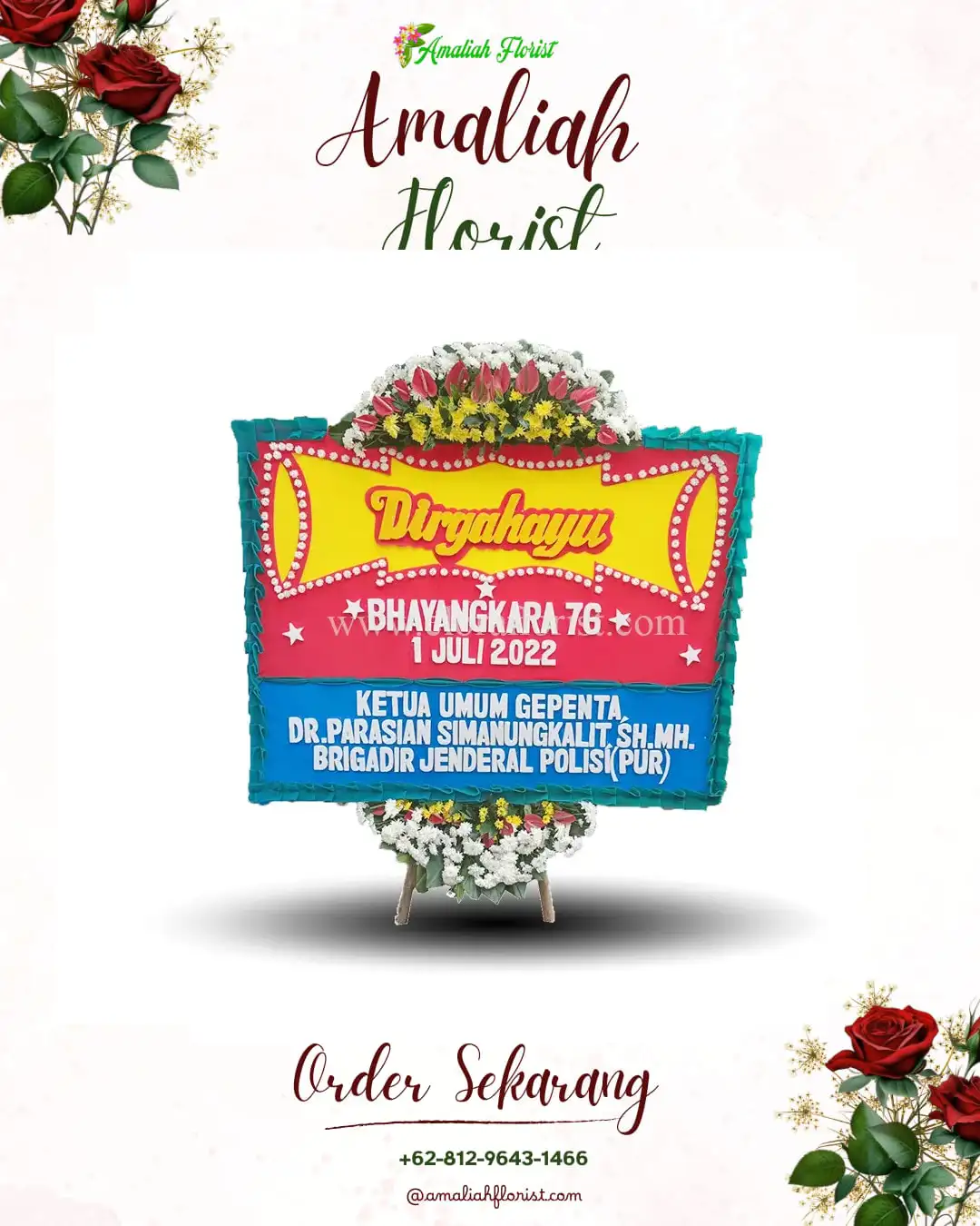 Papan Bunga HUT Ulang Tahun Plaosan